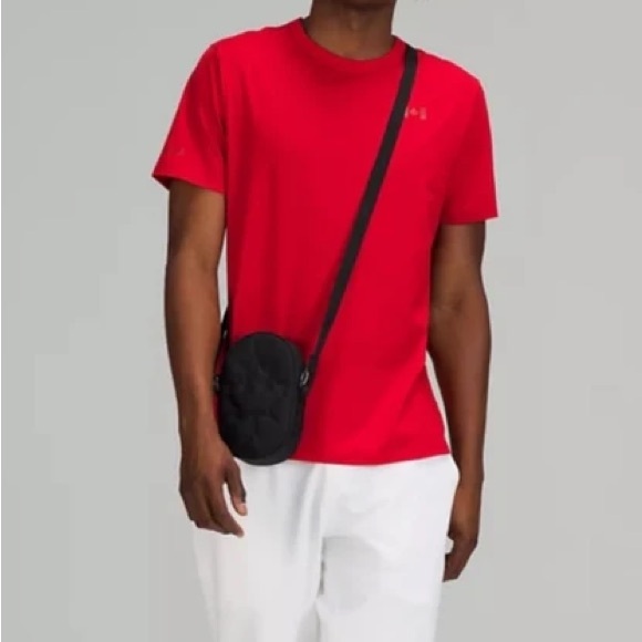 Lululemon Red Crossbody Pouch with Maple Leaf Emboss - Picture 4 of 13